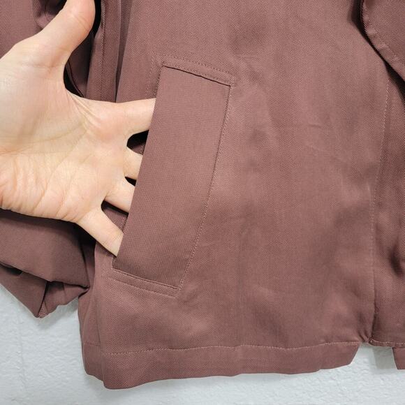 Hyfve Lightweight Jacket Small Tencel Assymetric Soft Purple Brown 553 - Picture 5 of 12